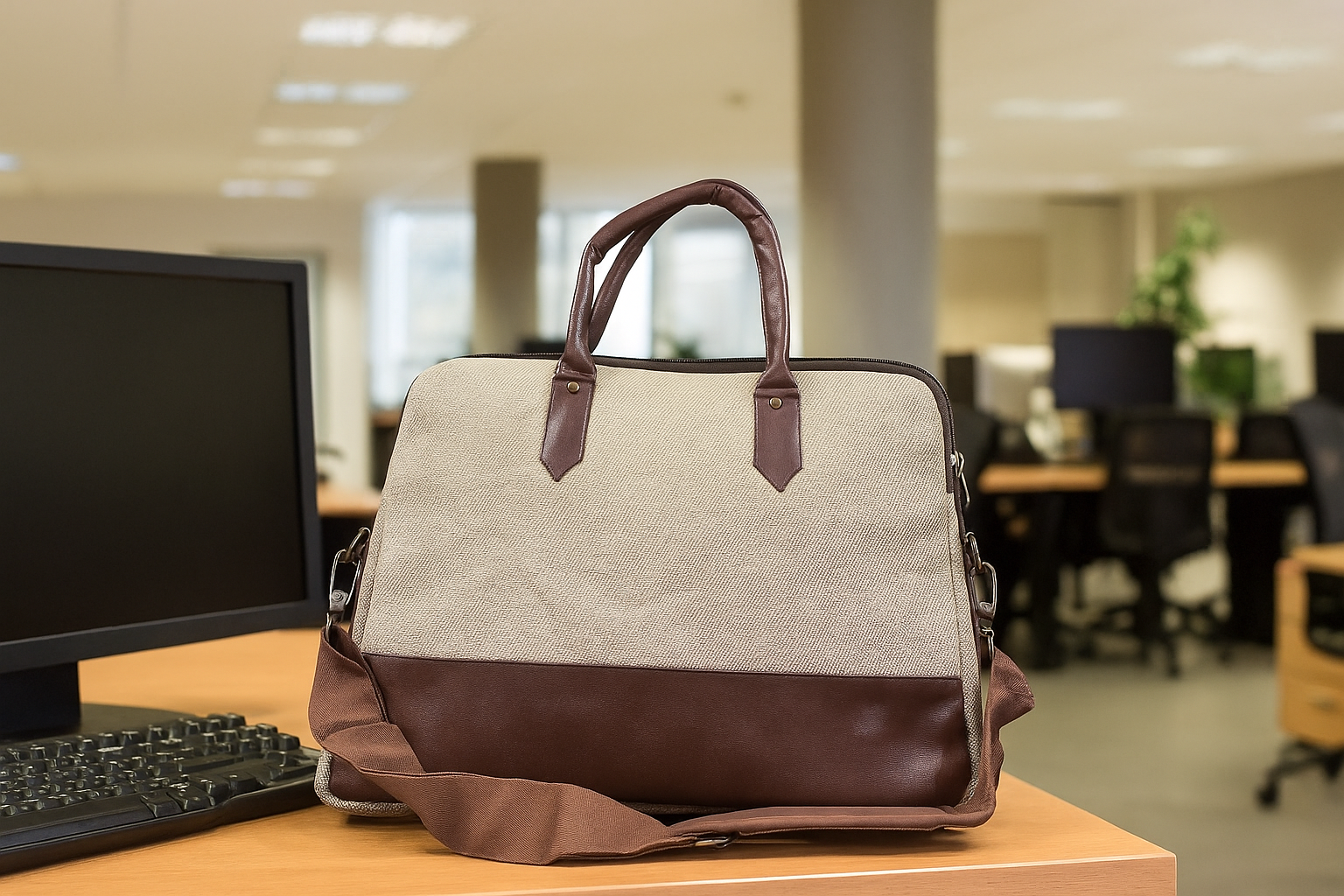 JUTEBROS Classic Jute Laptop Bag (15.6 inch) - Eco-Friendly 🌿 & Sustainable for Professionals👜