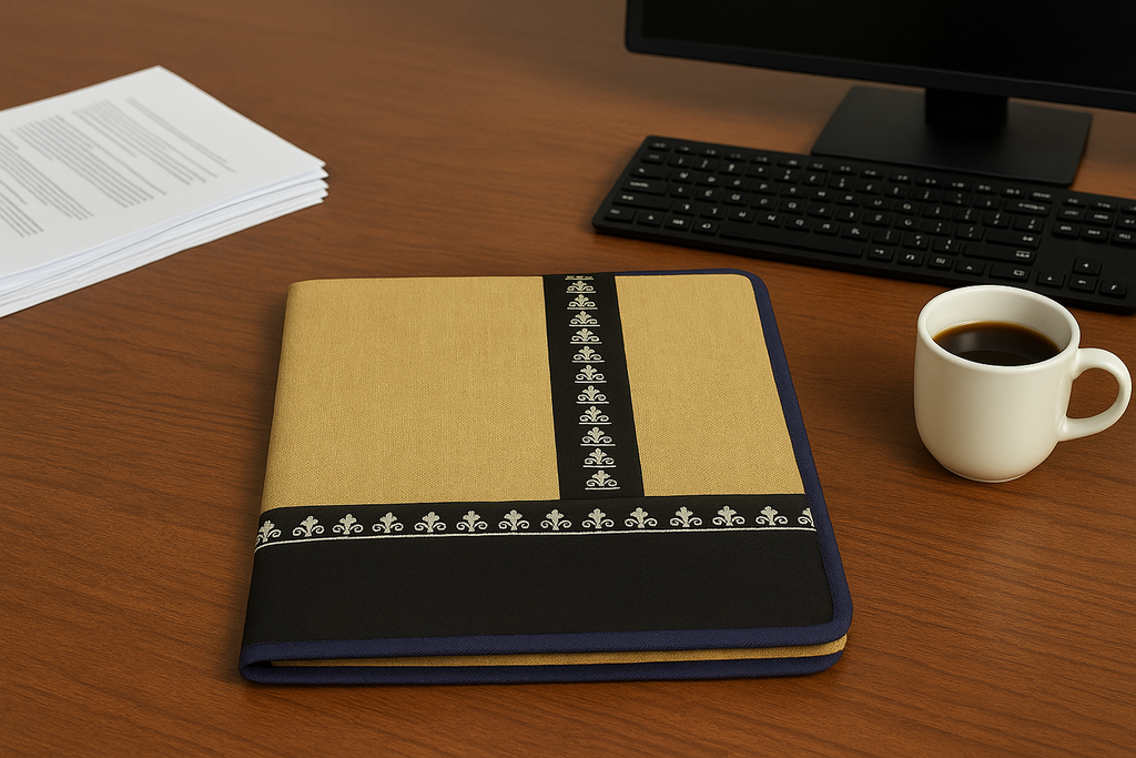 Jute File Folder With Zipper (A4 Size) - Eco-friendly 🌿& Sustainable For Professional 👜