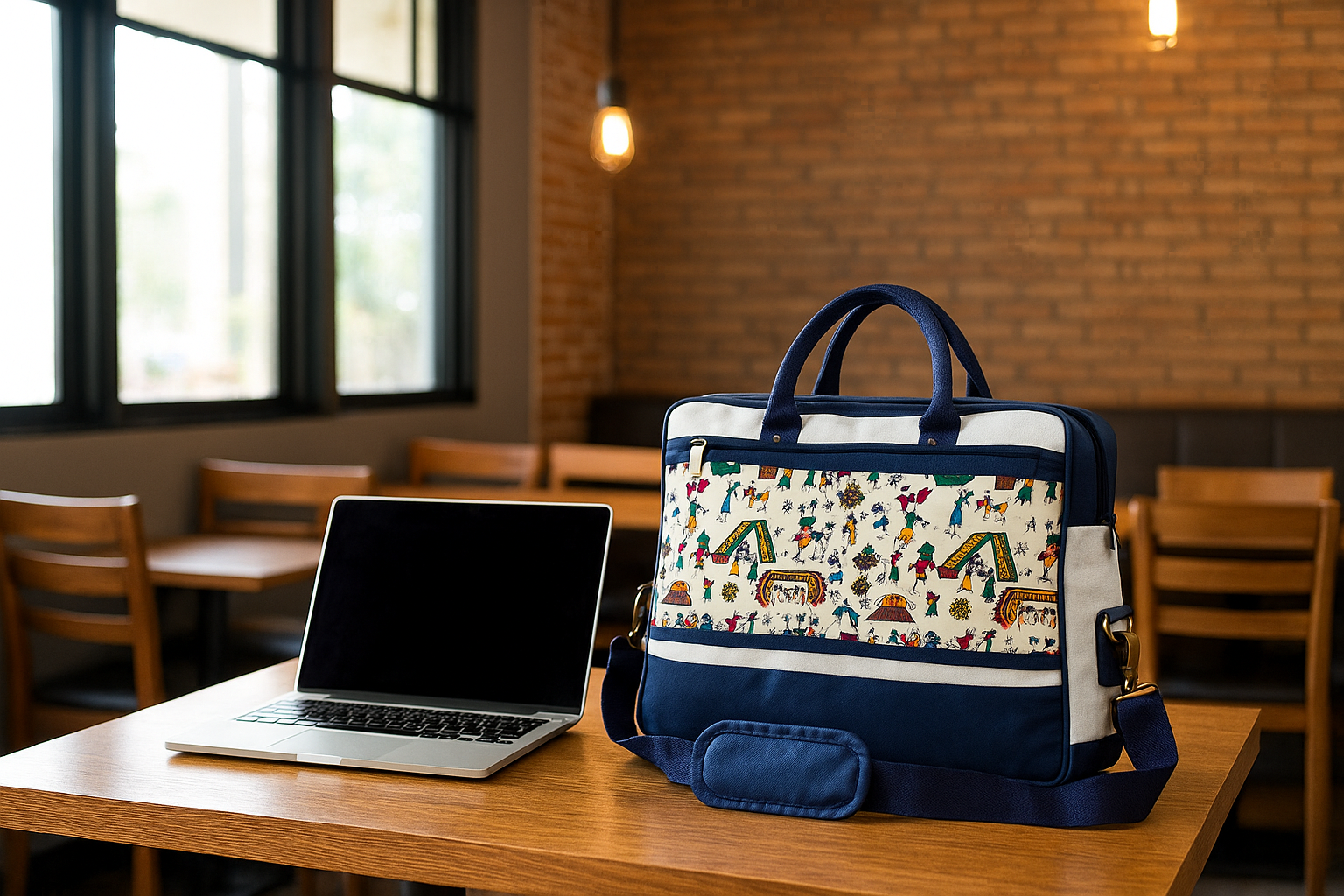 Designer Canvas Laptop bag (15.6 inch) - Eco-Friendly 🌿 & Sustainable for Professionals👜